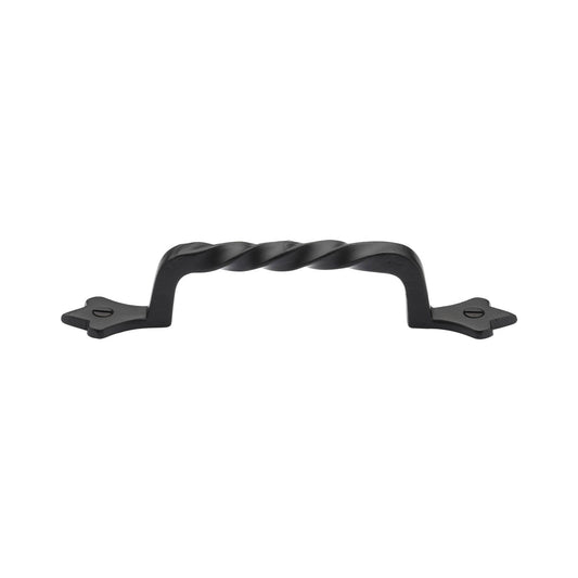 Matt Black Iron Twist Cabinet Pull Handle by M Marcus - Heritage Brass
