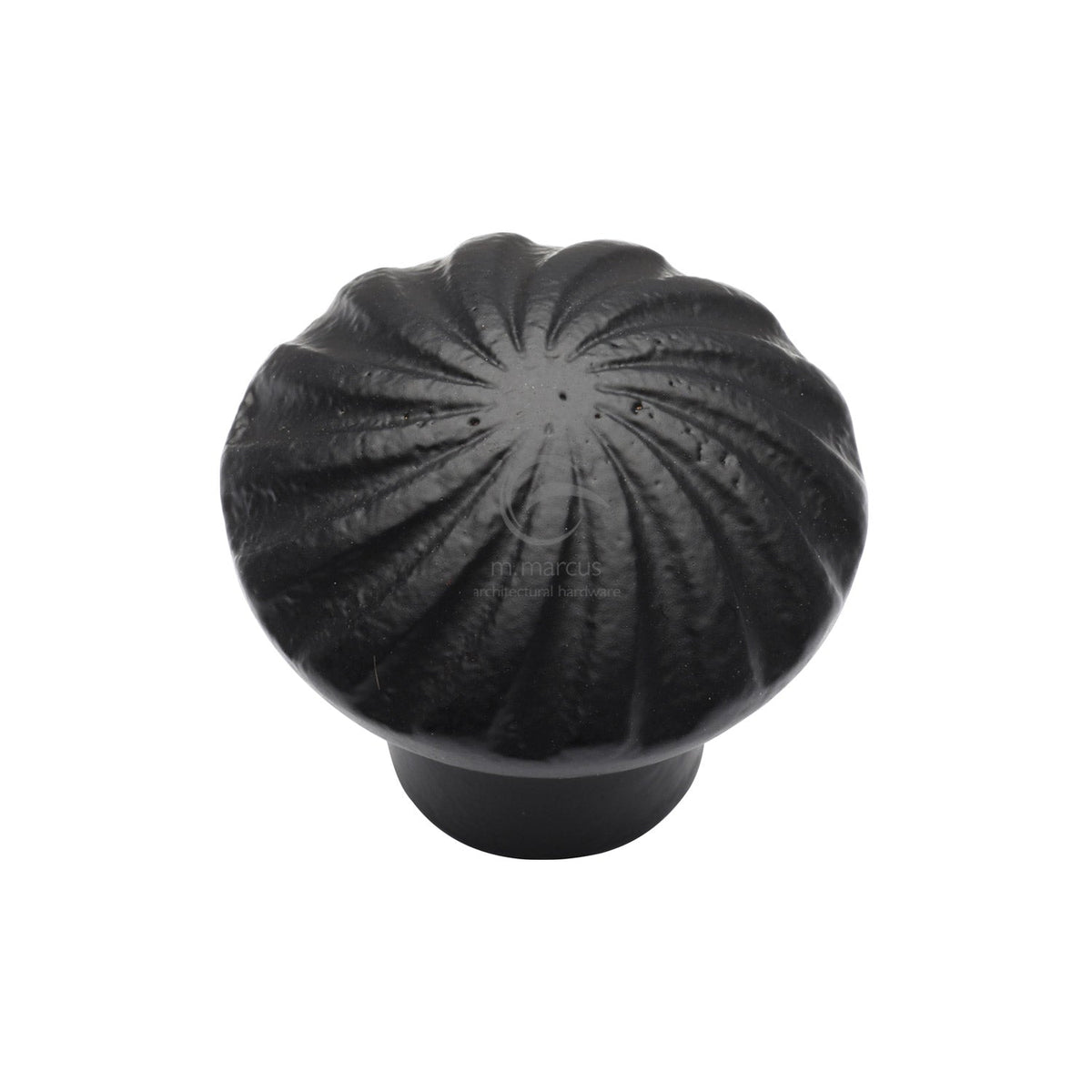 Matt Black Iron Wheel Cabinet Knob by M Marcus - Heritage Brass