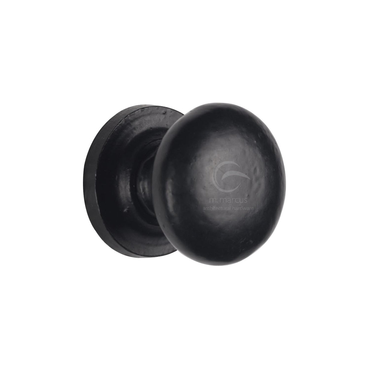 Matt Black Iron Round Cabinet Knob by M Marcus - Heritage Brass