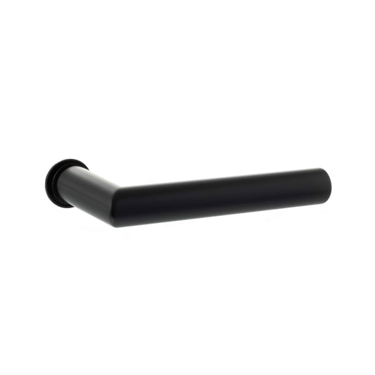 Forme Elle Lever Door Handle on Concealed Round Rose - Matt Black - Default