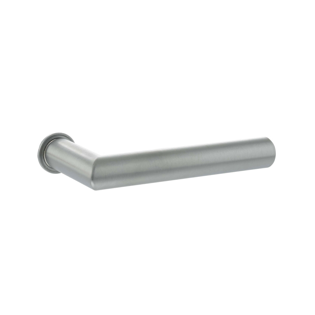 Forme Elle Lever Door Handle on Concealed Round Rose - Satin Chrome - Default