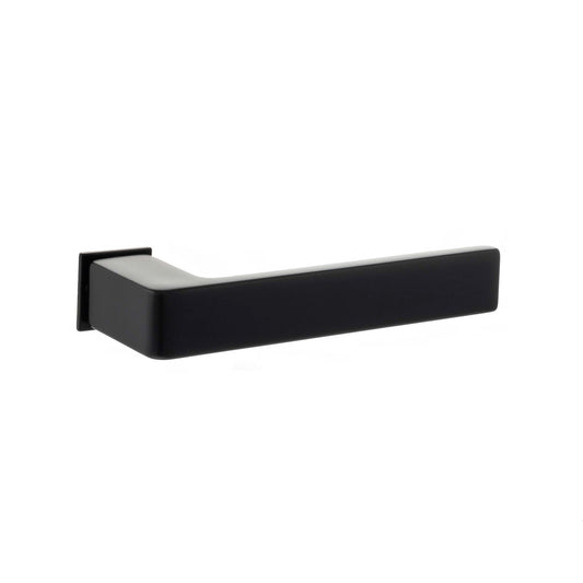 Forme Asti Lever Door Handle on Concealed Square Rose - Matt Black - Default