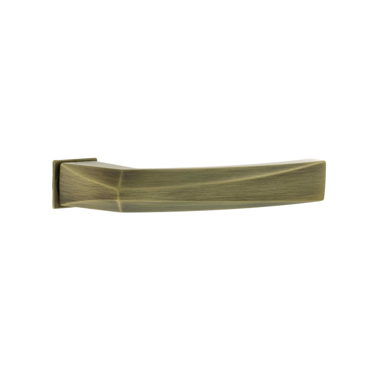 Forme Crystal Lever Door Handle on Concealed Square Rose - Yester Bronze by Atlantic Hardware