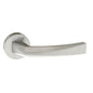 Forme Crystal Lever Door Handle on Minimal Round Rose - Satin Chrome - Default