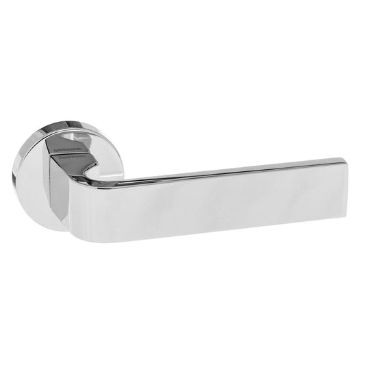 Forme Monza Lever Door Handle on Minimal Round Rose - Polished Chrome - Default