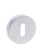 CleanTouch Anti-Bac Key Escutcheons on Minimal Round Rose - Satin Chrome - Default