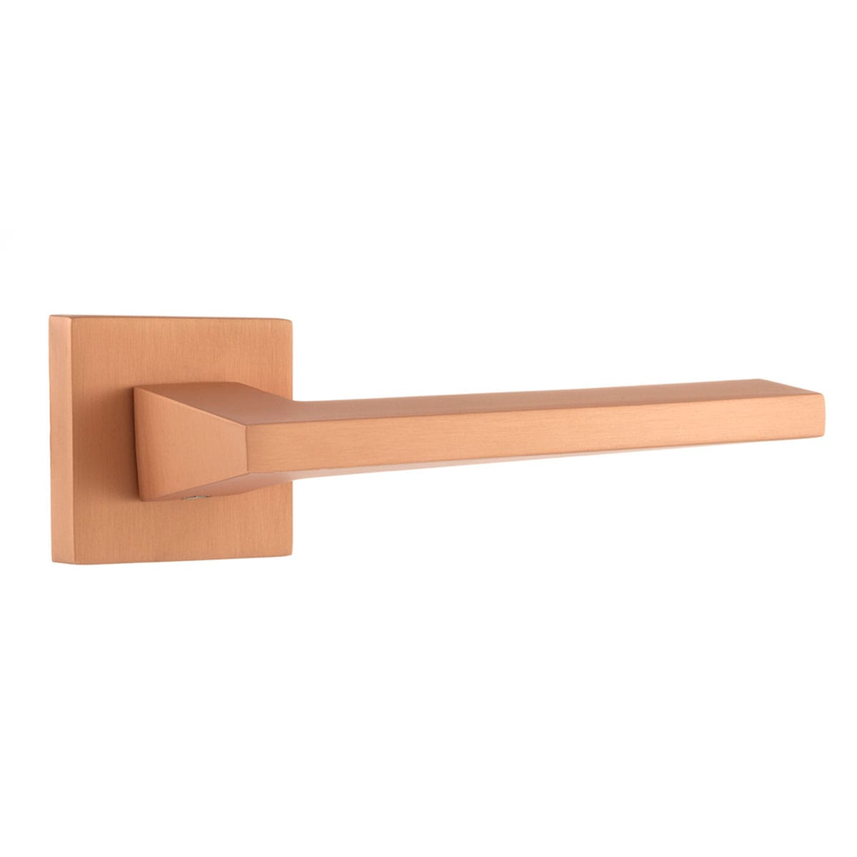 Forme Lorena Lever Door Handle on Minimal Square Rose - Urban Satin Copper - Default