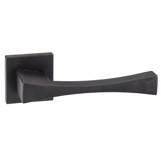 Forme Artemide Lever Door Handle on Minimal Square Rose - Matt Black - Default