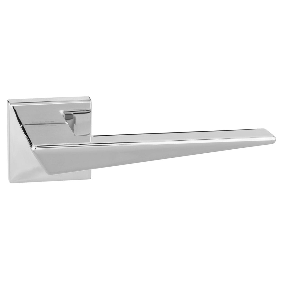 Forme Naxos Lever Door Handle on Minimal Square Rose - Polished Chrome - Default