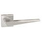 Forme Naxos Lever Door Handle on Minimal Square Rose - Satin Chrome - Default