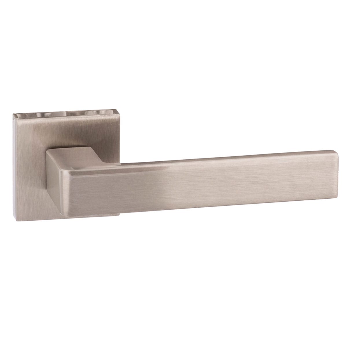 Forme Asti Lever Door Handle on Minimal Square Rose - Satin Nickel - Default
