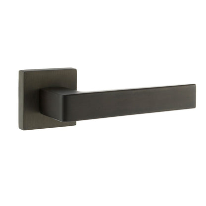 Forme Asti Lever Door Handle on Minimal Square Rose - Urban Dark Bronze - Default