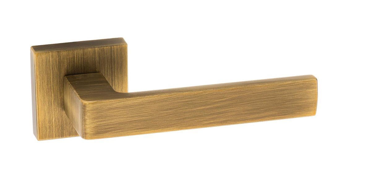 Forme Asti Lever Door Handle on Minimal Square Rose - Yester Bronze - Default
