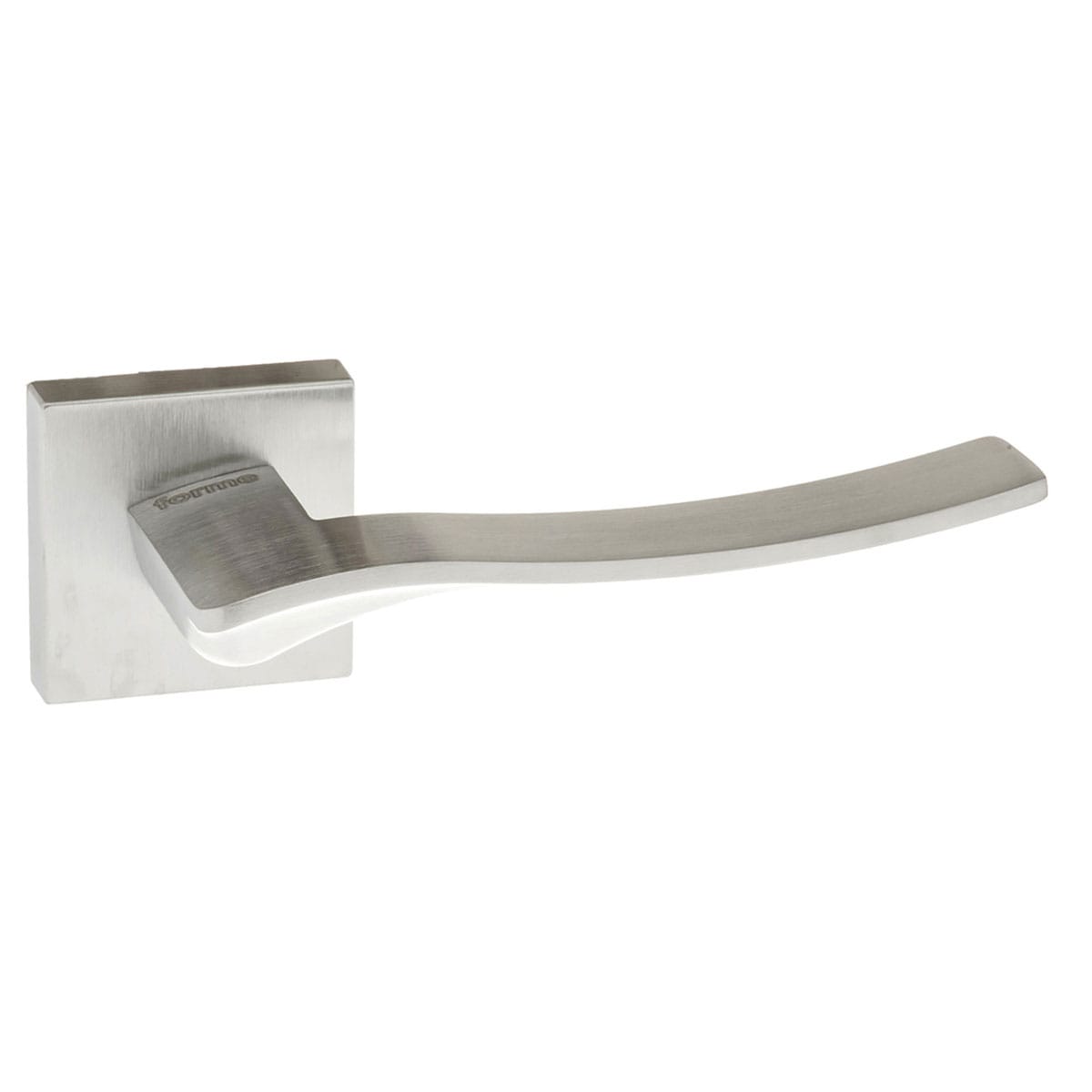 Forme Olimpia Lever Door Handle on Minimal Square Rose - Satin Chrome - Default
