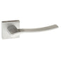 Forme Olimpia Lever Door Handle on Minimal Square Rose - Satin Chrome - Default