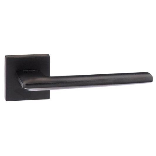 Forme Boston Lever Door Handle on Minimal Square Rose - Matt Black - Default