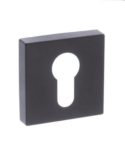 STATUS Euro Escutcheons on S4 Square Rose - Matt Black - Default