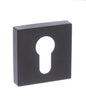 STATUS Euro Escutcheons on S4 Square Rose - Matt Black - Default