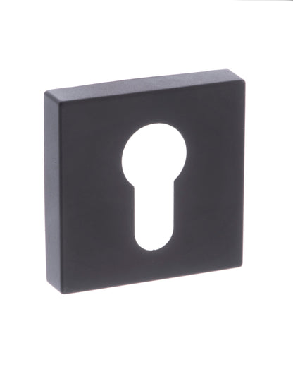 Forme Euro Escutcheons on Minimal Square Rose - Matt Black - Default