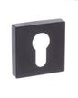 Forme Euro Escutcheons on Minimal Square Rose - Matt Black - Default