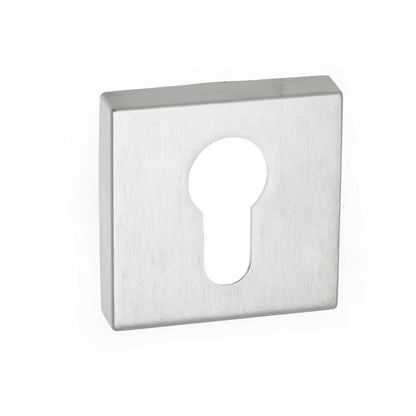 Forme Euro Escutcheons on Minimal Square Rose - Satin Chrome - Default