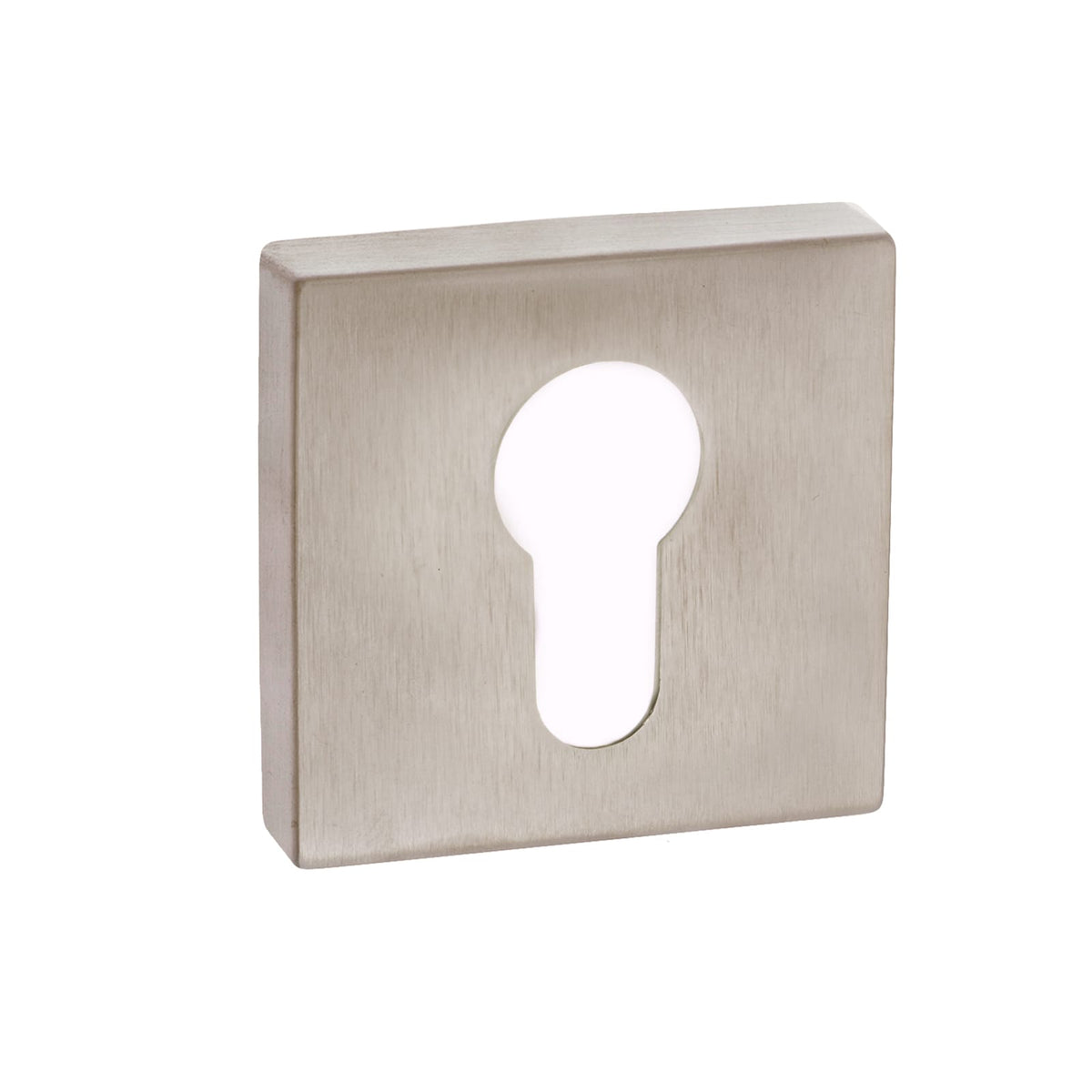 Forme Euro Escutcheons on Minimal Square Rose - Satin Nickel - Default