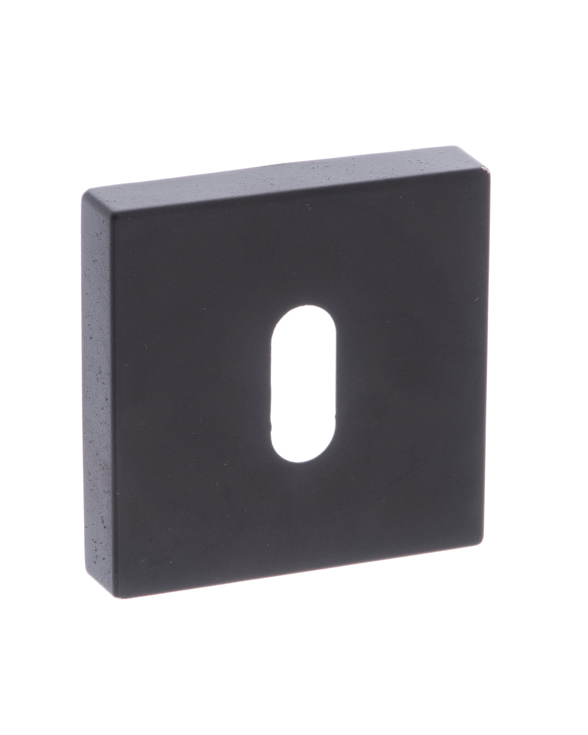 CleanTouch Anti-Bac Key Escutcheons on Minimal Square Rose - Matt Black - Default