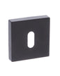 CleanTouch Anti-Bac Key Escutcheons on Minimal Square Rose - Matt Black - Default