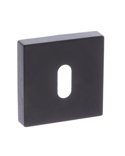 Forme Key Escutcheons on Minimal Square Rose - Matt Black - Default