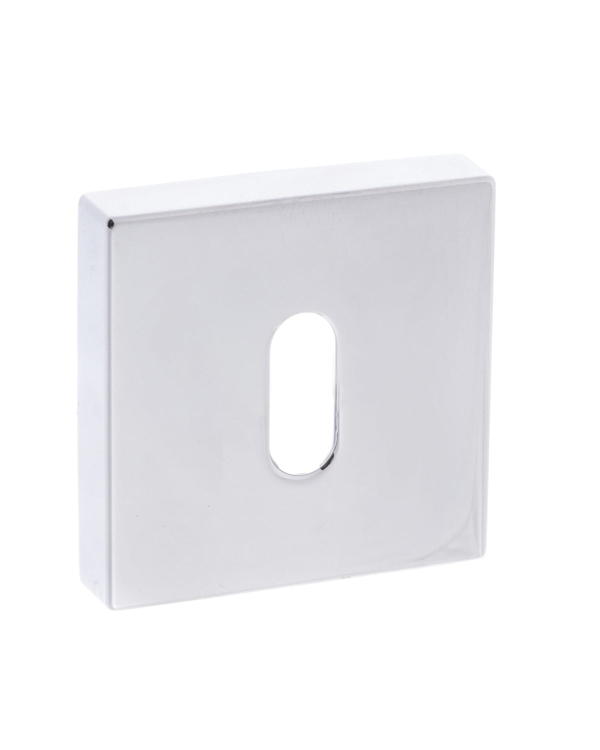 Forme Key Escutcheons on Minimal Square Rose - Polished Chrome - Default