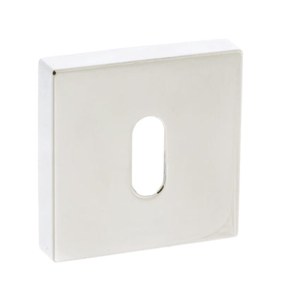 Forme Key Escutcheons on Minimal Square Rose - Polished Nickel - Default