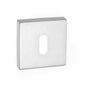Forme Key Escutcheons on Minimal Square Rose - Satin Chrome - Default