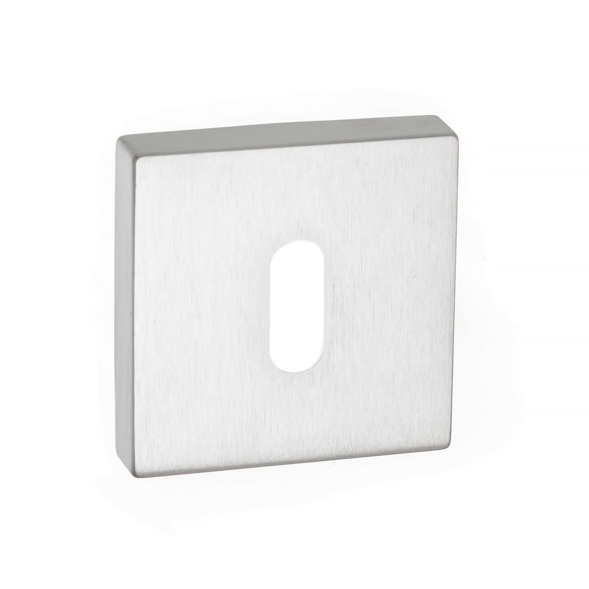 CleanTouch Anti-Bac Key Escutcheons on Minimal Square Rose - Satin Chrome - Default