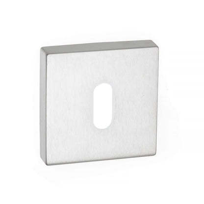 CleanTouch Anti-Bac Key Escutcheons on Minimal Square Rose - Satin Chrome - Default