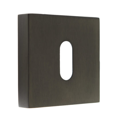 Forme Key Escutcheons on Minimal Square Rose - Urban Dark Bronze - Default