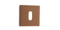 Forme Key Escutcheons on Minimal Square Rose - Urban Satin Copper - Default