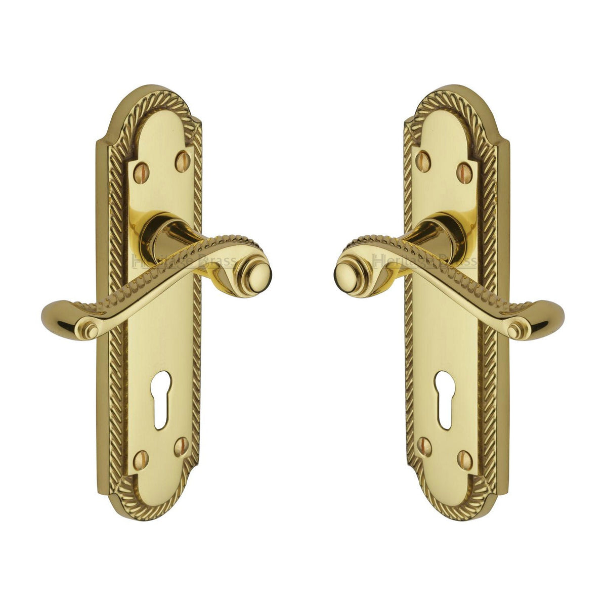 Gainsborough Door Handle on Plate by M Marcus - Heritage Brass