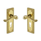 Georgian Door Handle on Plate by M Marcus - Heritage Brass