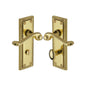 Georgian Door Handle on Plate by M Marcus - Heritage Brass