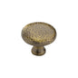 Victorian Round Cabinet Knob Hammered Design by M Marcus - Heritage Brass