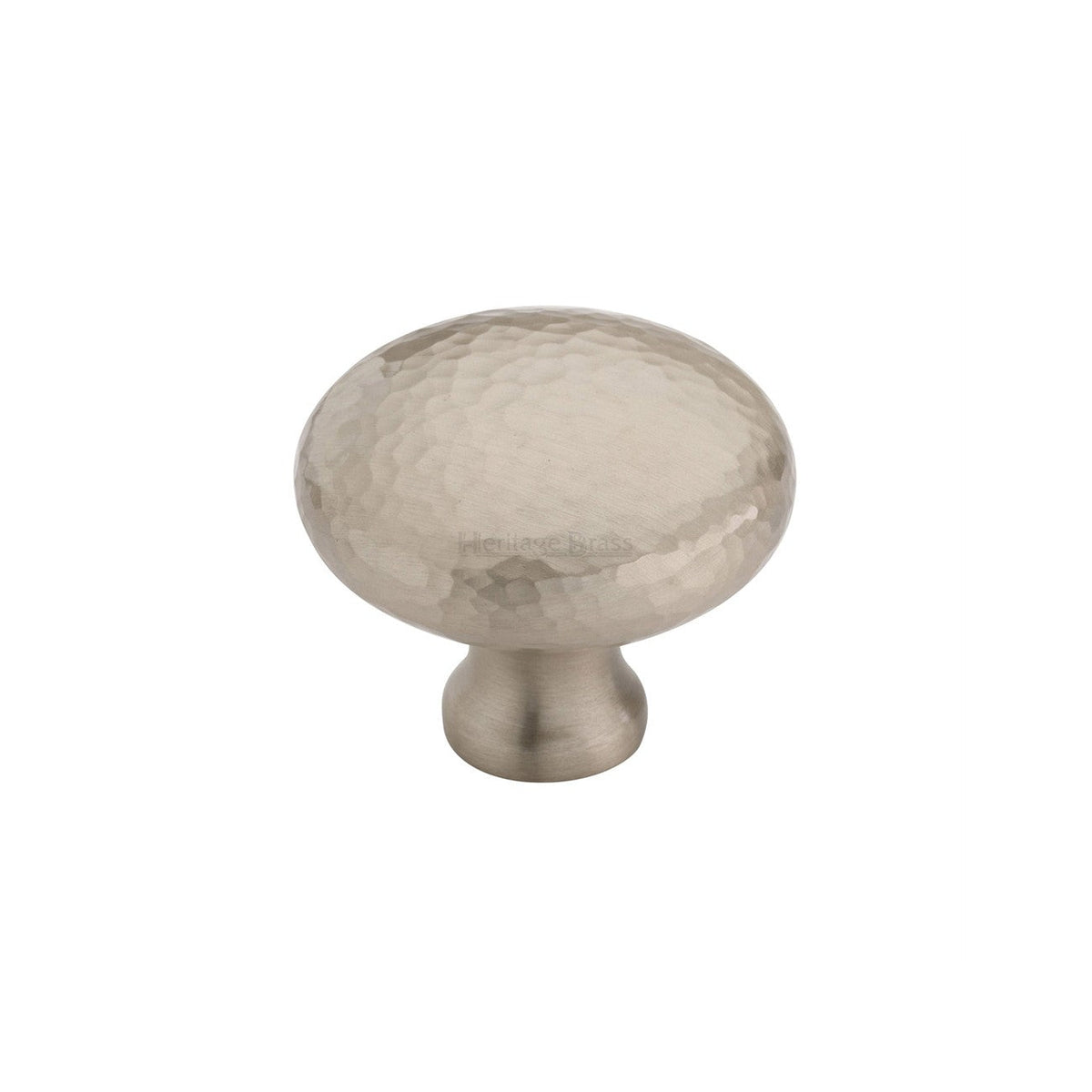 Victorian Round Cabinet Knob Hammered Design by M Marcus - Heritage Brass