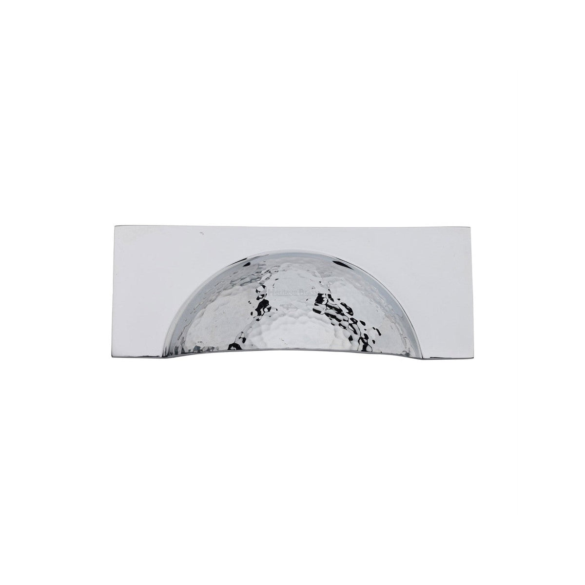 Hampshire Drawer Cup Pull Hammered Design by M Marcus - Heritage Brass