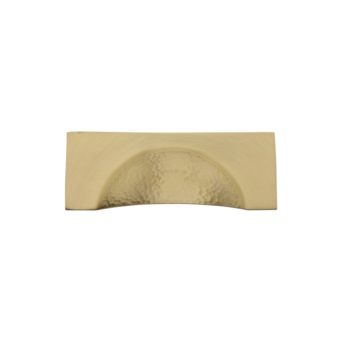 Hampshire Drawer Cup Pull Hammered Design by M Marcus - Heritage Brass