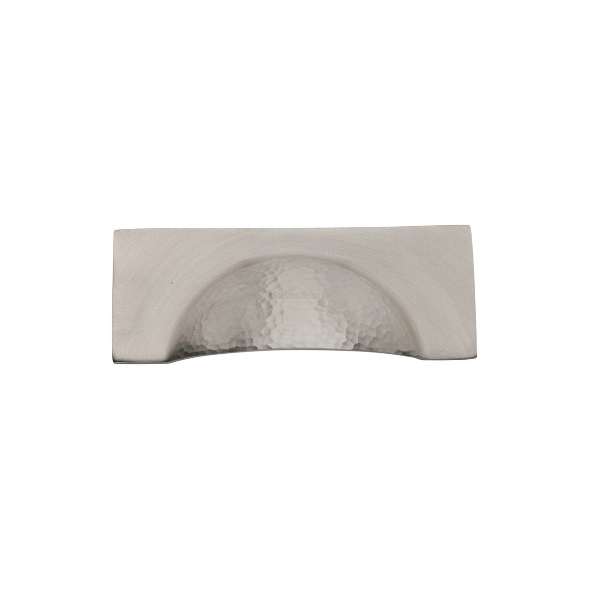 Hampshire Drawer Cup Pull Hammered Design by M Marcus - Heritage Brass