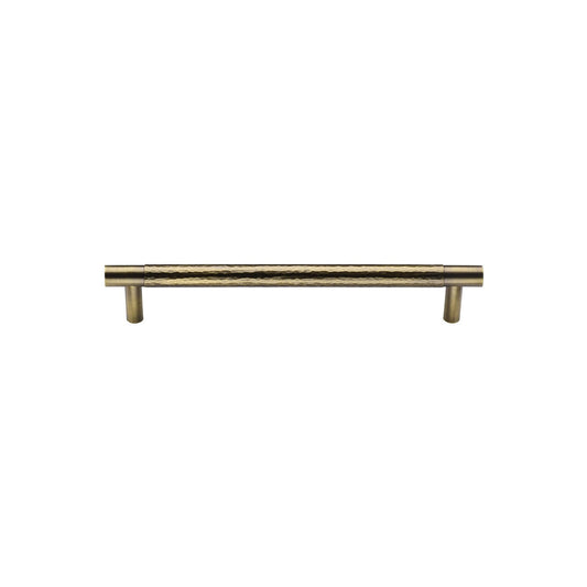 Heritage Brass Cabinet Pull Partial Hammered Design - Antique Brass - 160 mm