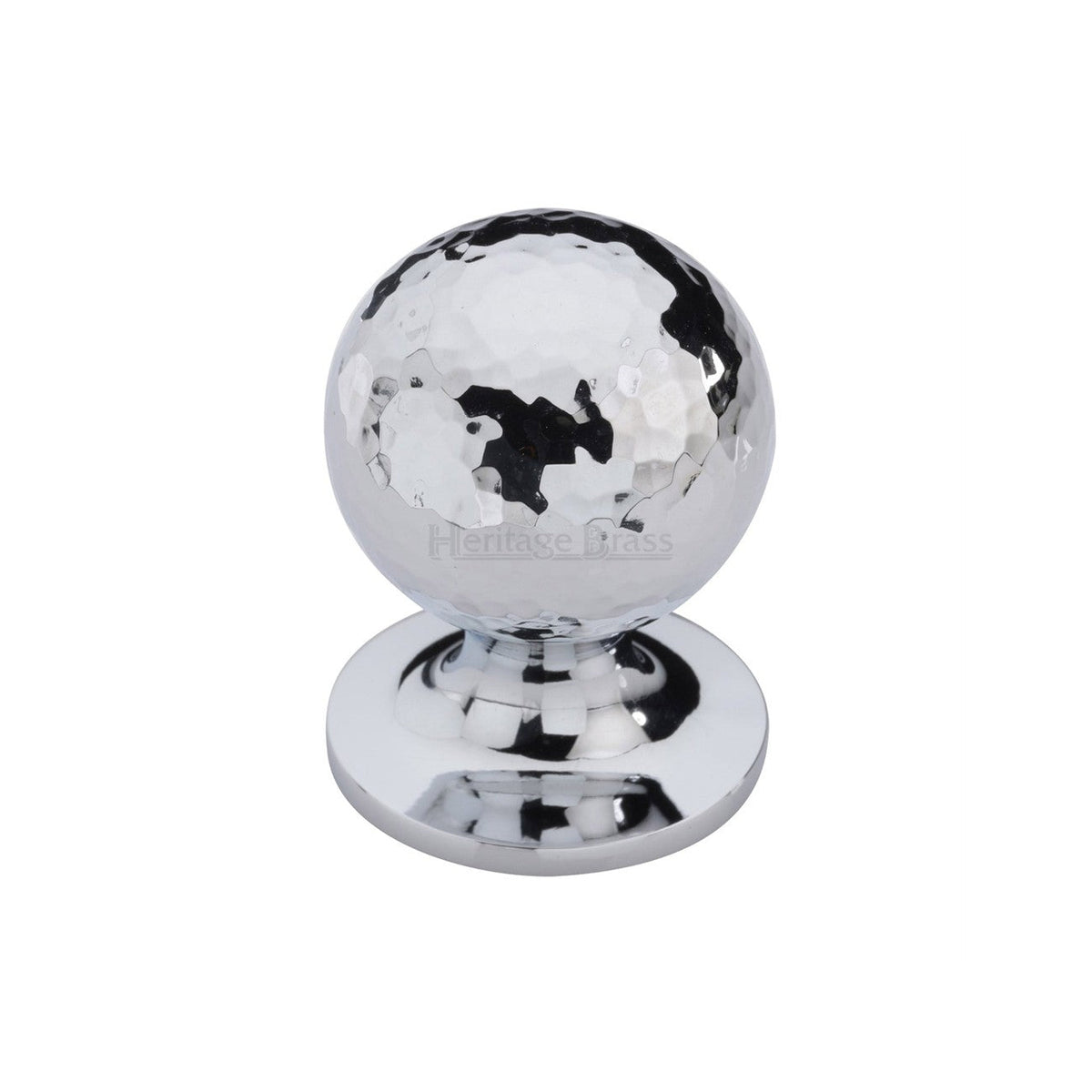 Ball Cabinet Knob Hammered Design by M Marcus - Heritage Brass