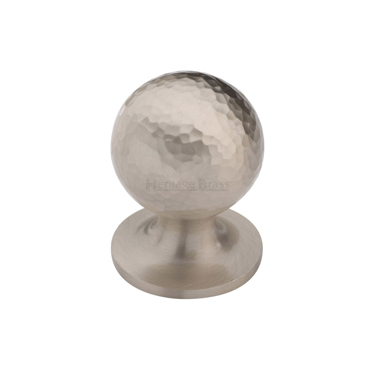 Ball Cabinet Knob Hammered Design by M Marcus - Heritage Brass