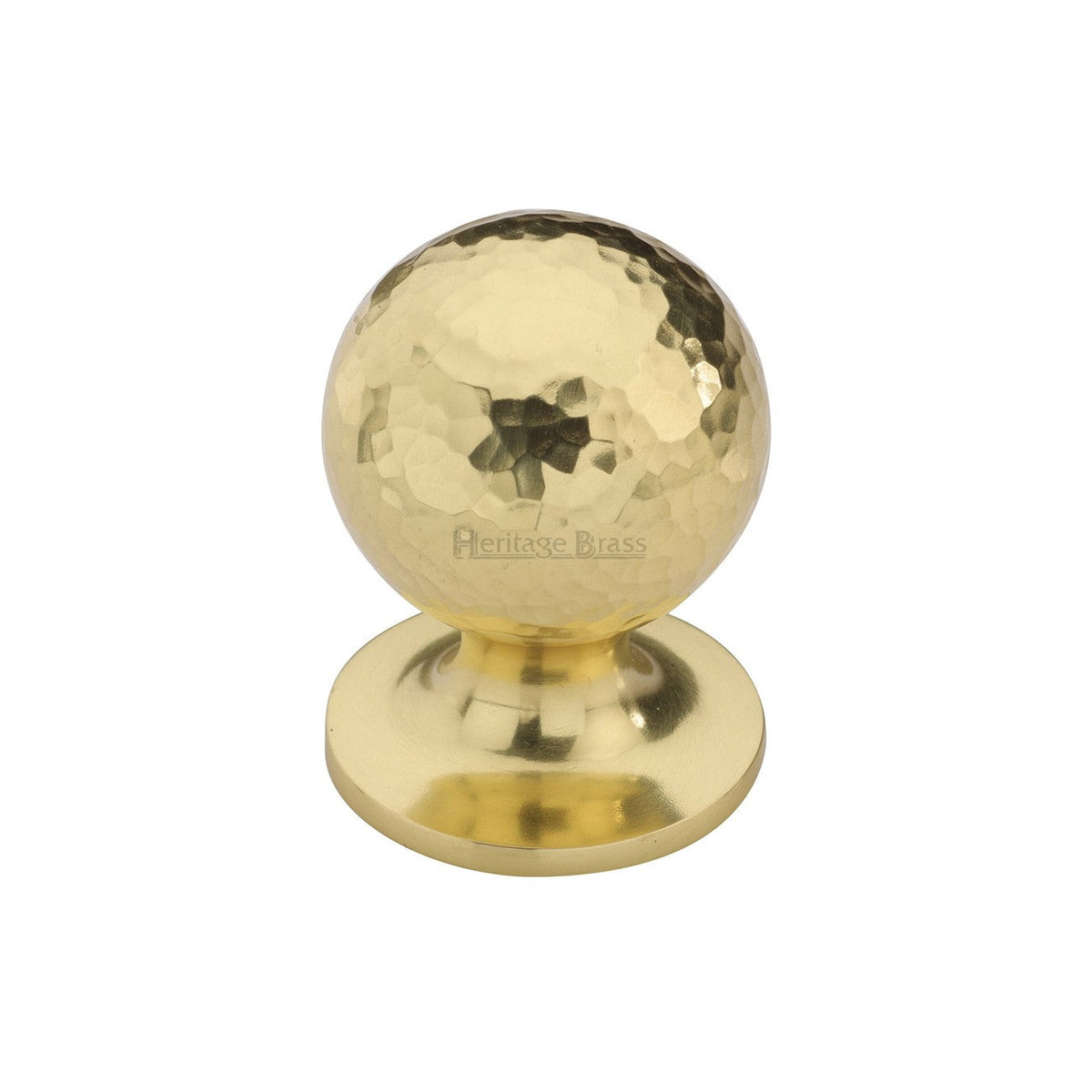 Ball Cabinet Knob Hammered Design by M Marcus - Heritage Brass