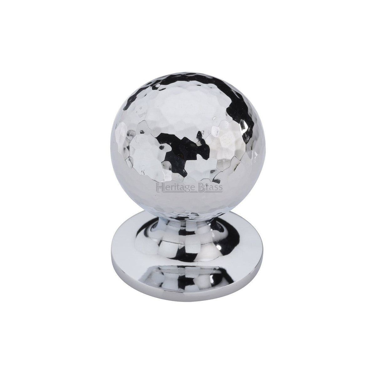 Ball Cabinet Knob Hammered Design by M Marcus - Heritage Brass