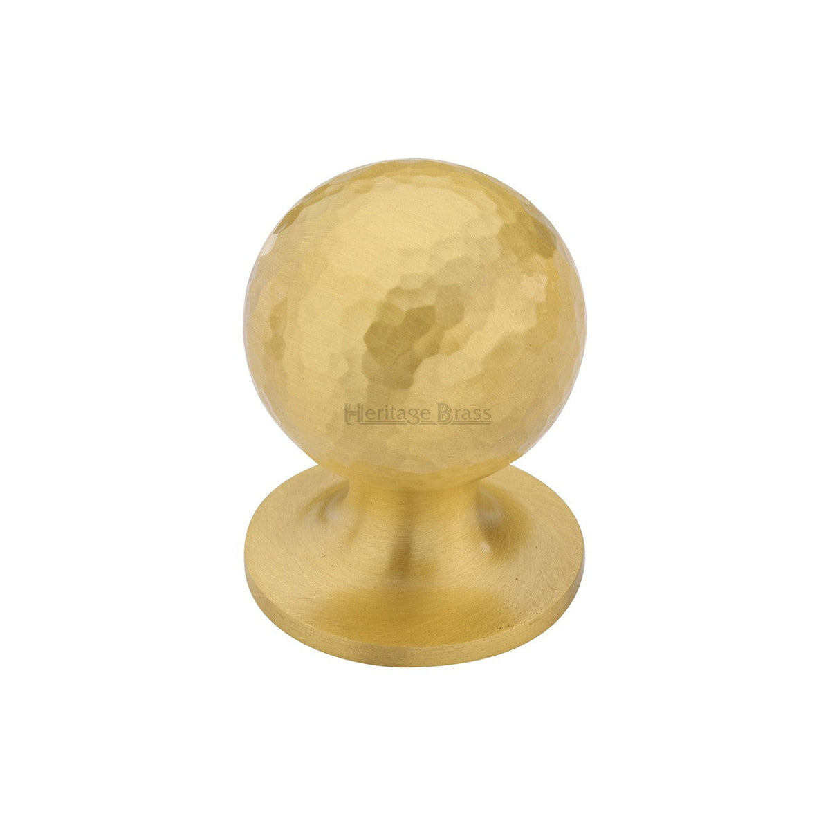 Ball Cabinet Knob Hammered Design by M Marcus - Heritage Brass